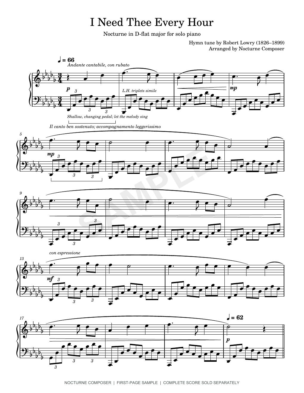 Preview of the first score page